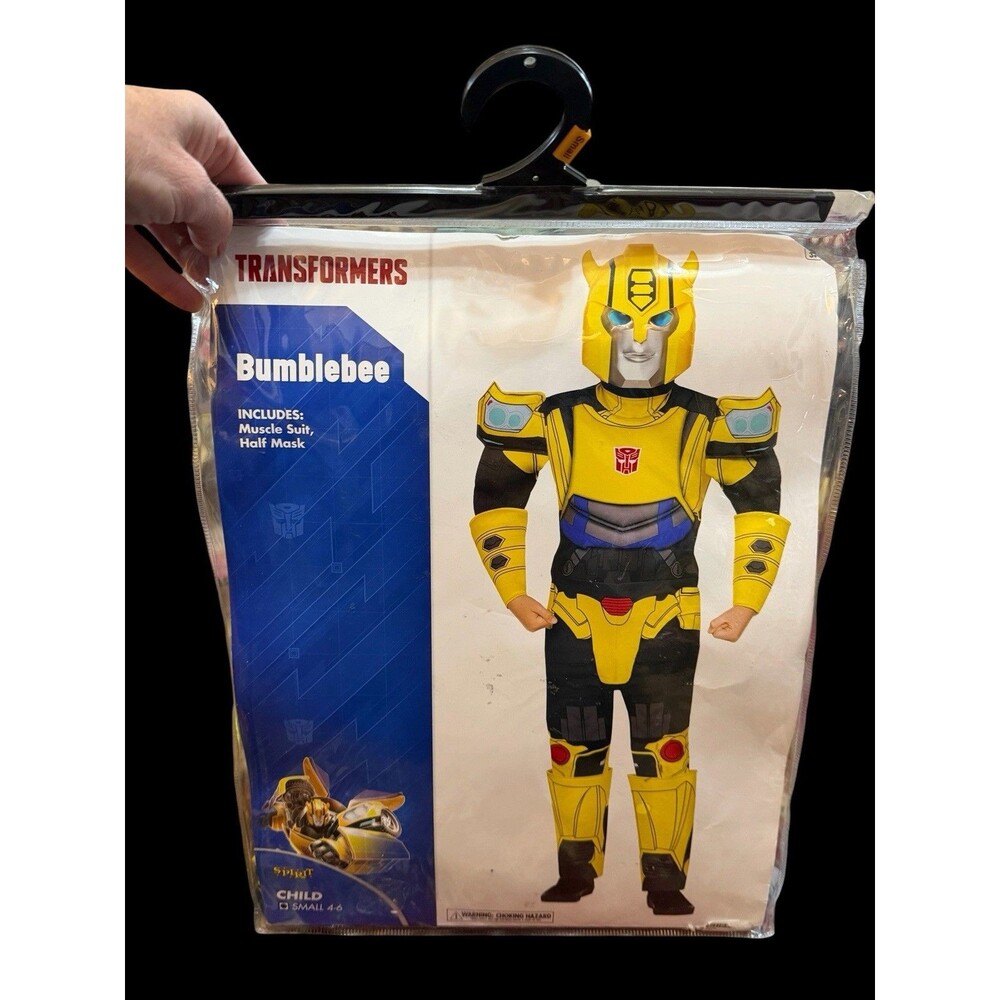 Transformers Kids Costume Bumblebee Child Size Small 4-6 Used Spirit Halloween